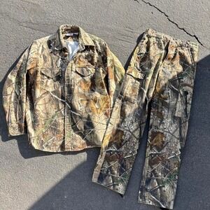 Real Tree Redhead camo pants and shirt set youth xl